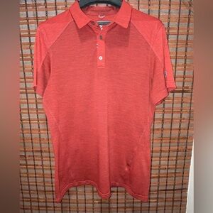Men's Kuhl Heather Red Polo Golf Shirt Size‎ Medium